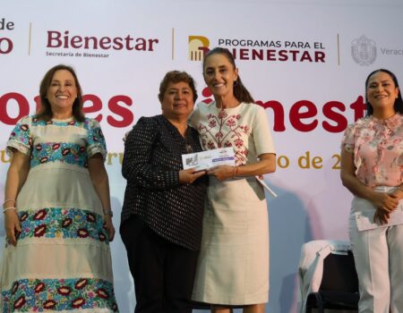 Claudia Sheinbaum Programas para el Bienestar refuerzan apoyos sociales en La Antigua, Veracruz